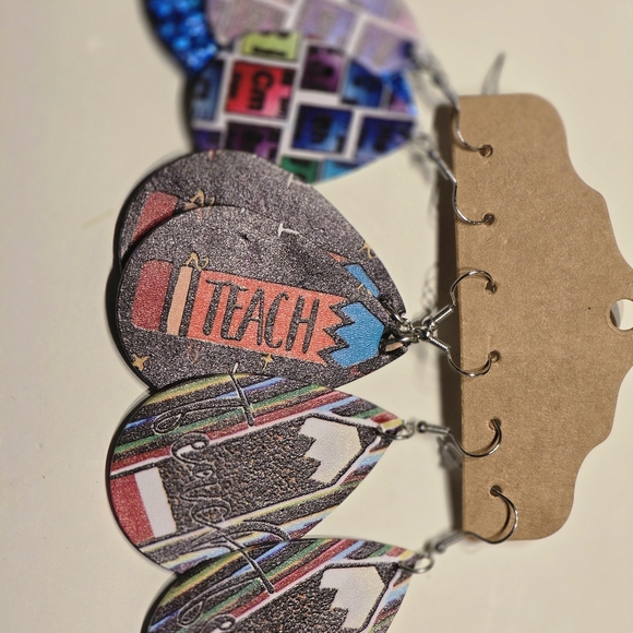 Source Unknown Multicolor Teacher Earrings - Picture 1 of 5